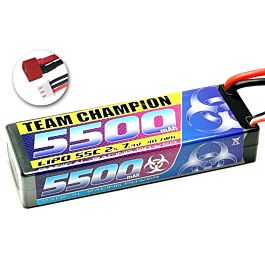 Team Champion 2S 5500mAh Hardcase lipo Deans connector