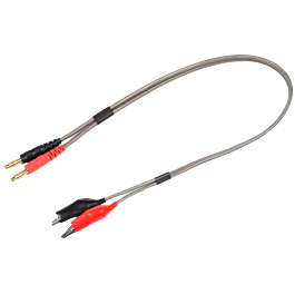 Charge cable - Croco clips - silicon wire (1pair)