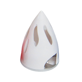57mm Cyclone spinner White with Alu backplate
