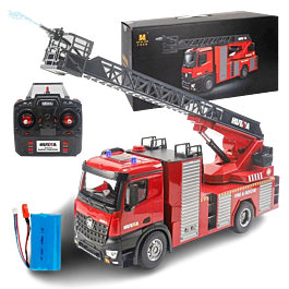 Huina 1/14 Fire Truck w. ladder & hose RTR (incl Radio&USB charger)
