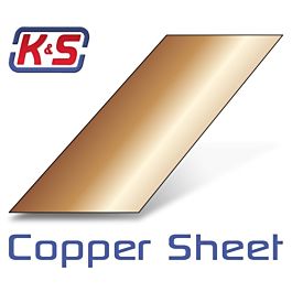K&S - Copper sheet 0.64x100x250mm(3pcs) KS8259