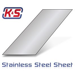 K&S -  Stainless Steel Sheet Metal 0.018 4x10(6pcs) KS8276