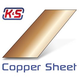 K&S -  Copper Sheet Metal 0.016 4x10(6pcs) KS8277