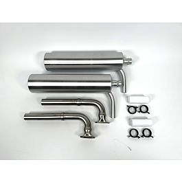MTW Muffler Set 3W 210 (with TD130 and knuckle headers)