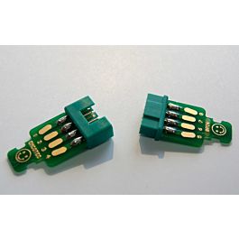 Servo connectors 8pin, plug & socket, 2 pairs with PCBs & fasteners