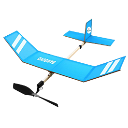 Bambino Wooden kit, rubber motor free flight model (360mm)