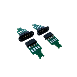 Titanium - MPX 8 pins connector + PCB (2 pair)