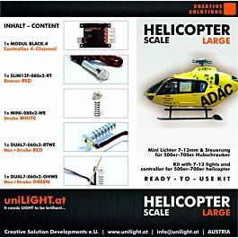 Unilight - Helcipoter Scale set Large with Black 4 module