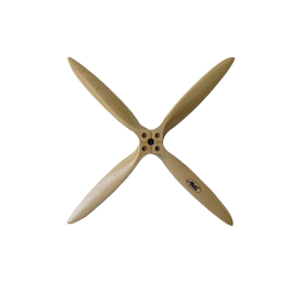 Fiala 21x10E Wooden 4-Blade Propeller White (Electric only)