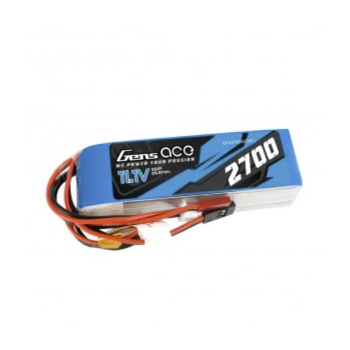 GensAce 2700mAh 3S 11.1V Batterie LiPo (Pour RX/TX)