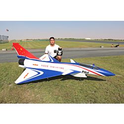 Pilot RC J10 3D Jet 2840mm Red/Blue with tailpipe & retracts